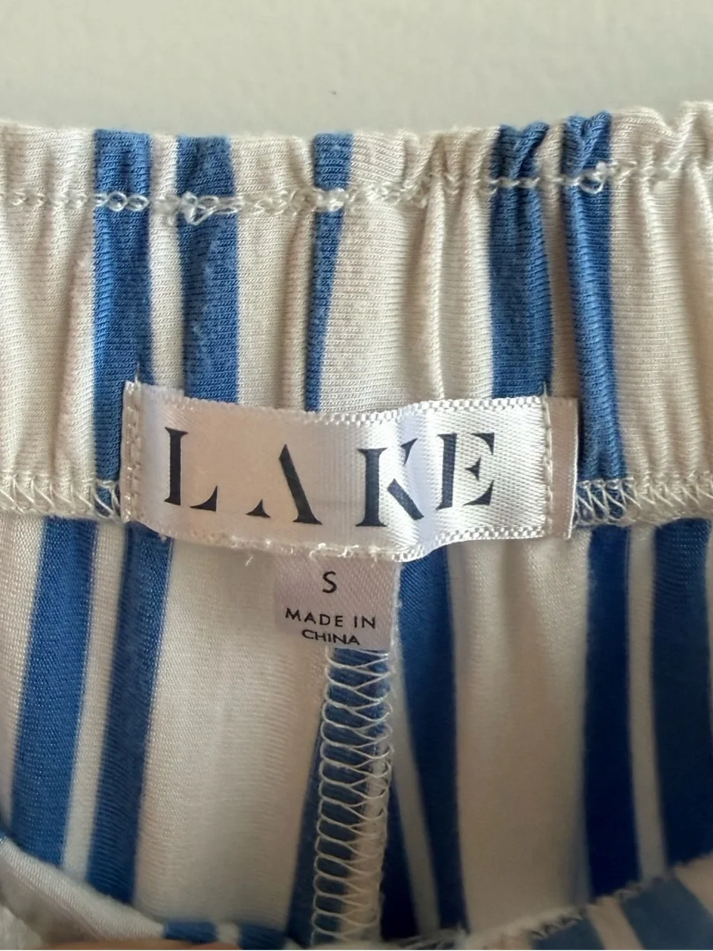 Lake Modal Pajama Pants Loungewear Coastal Blue White Stripe Soft Comfy Small - Picture 5 of 8